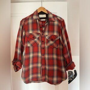 Imogene + Willie Ellie Button Down Shirt red plaid sz XS